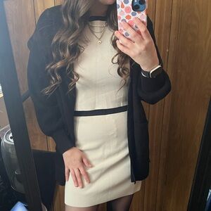 House of Harlow 1960 Cream and Black Two Piece Set